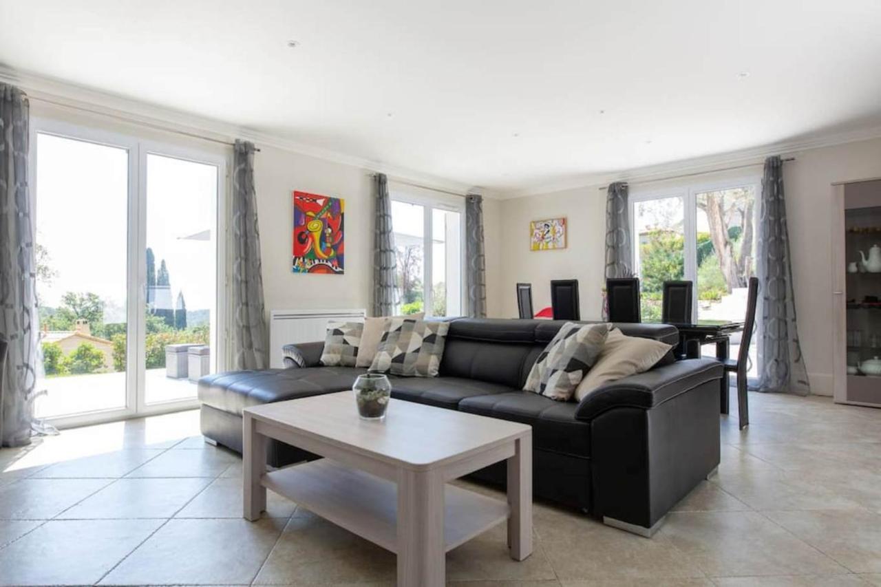 Cote D'Azur, Villa New Gold Dream With Heated And Privat Pool, Sea View Le Rouret Ngoại thất bức ảnh